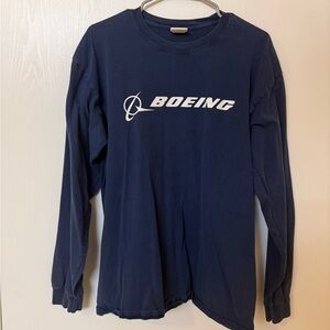 Boeing Men's Long Sleeve Navy